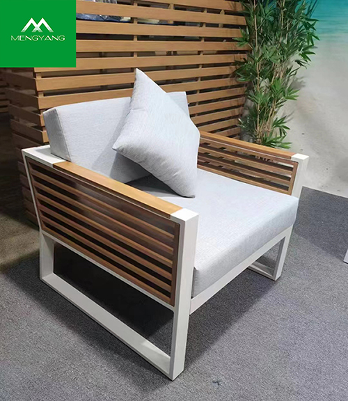 Set di divani da giardino in teak in alluminio extra profondo per tutte le stagioni 